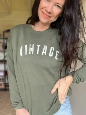 Olive Vintage Sweatshirt