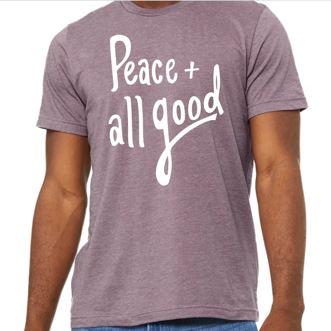 Peace   All Good T-Shirt - Plum