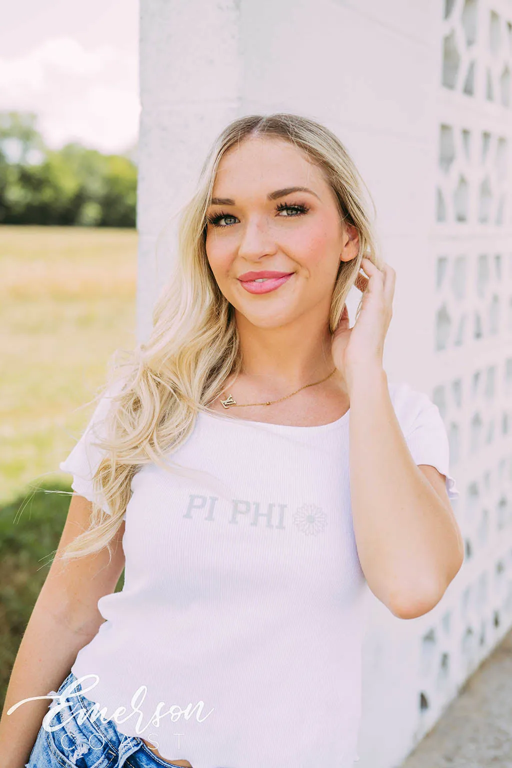 Pi Phi PR Simple Flower Babydoll Tee