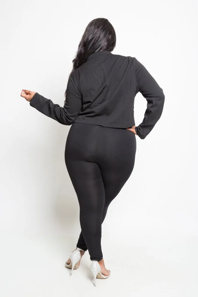 Plus Size Cool Moto Crop Jacket