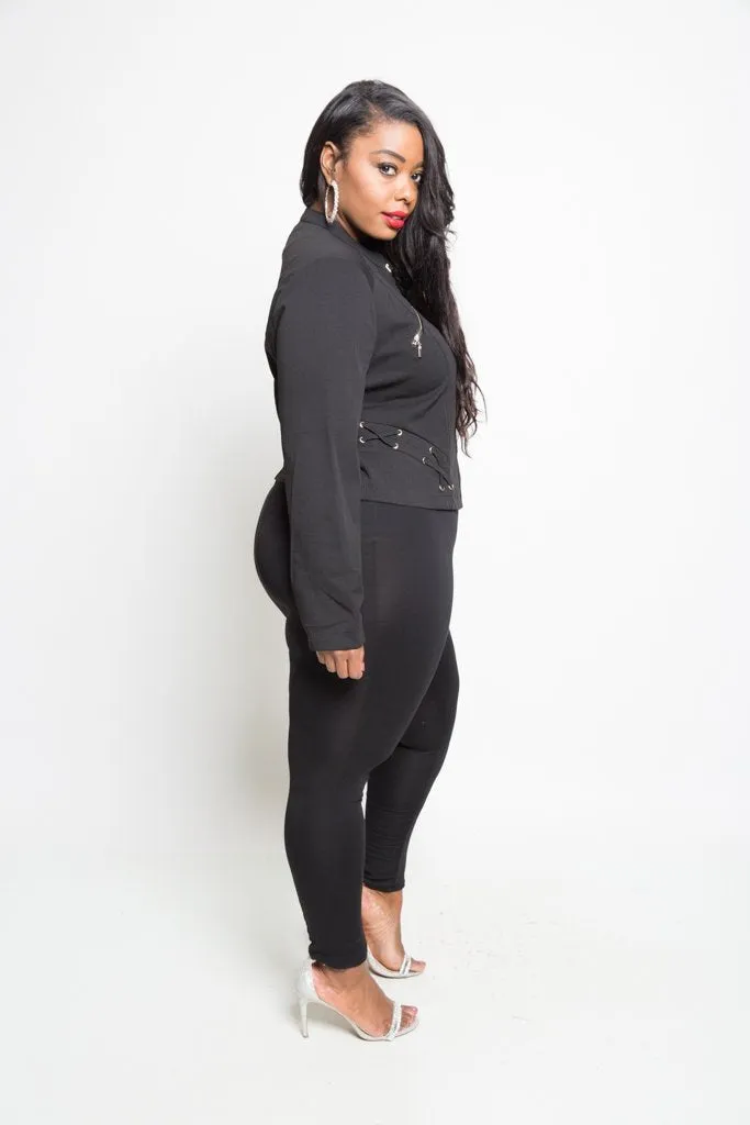 Plus Size Cool Moto Crop Jacket