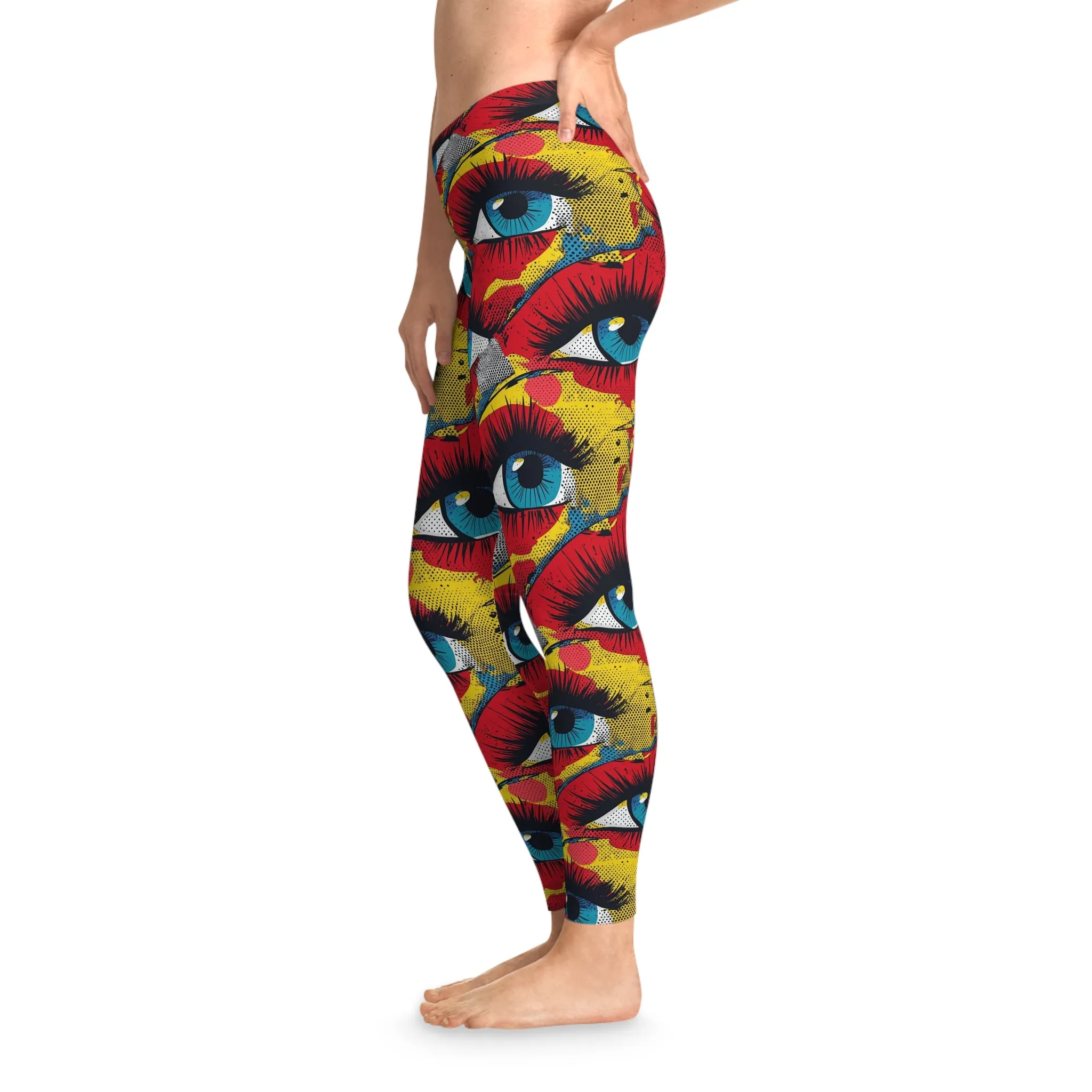 Pop Pixel Party Stretchy Leggings for Active Lifestyle & Everyday Comfort