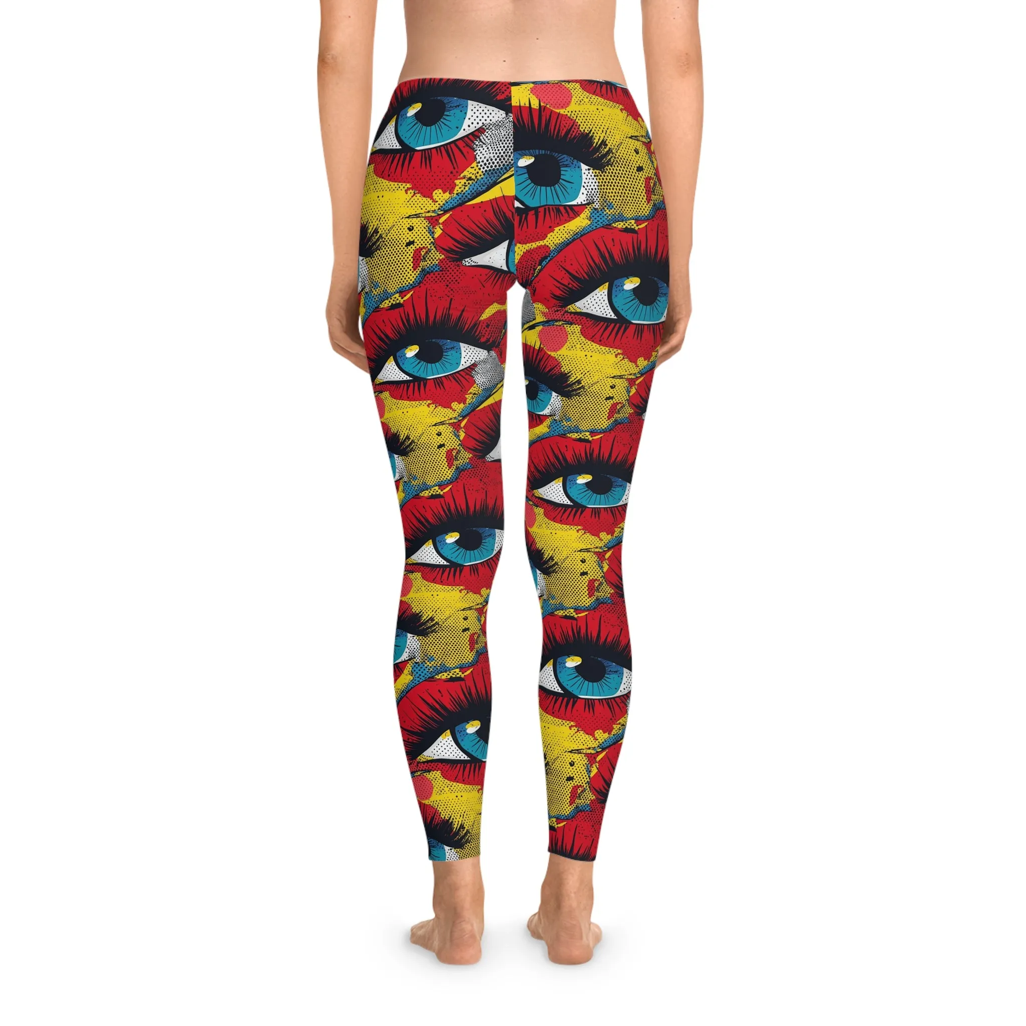 Pop Pixel Party Stretchy Leggings for Active Lifestyle & Everyday Comfort