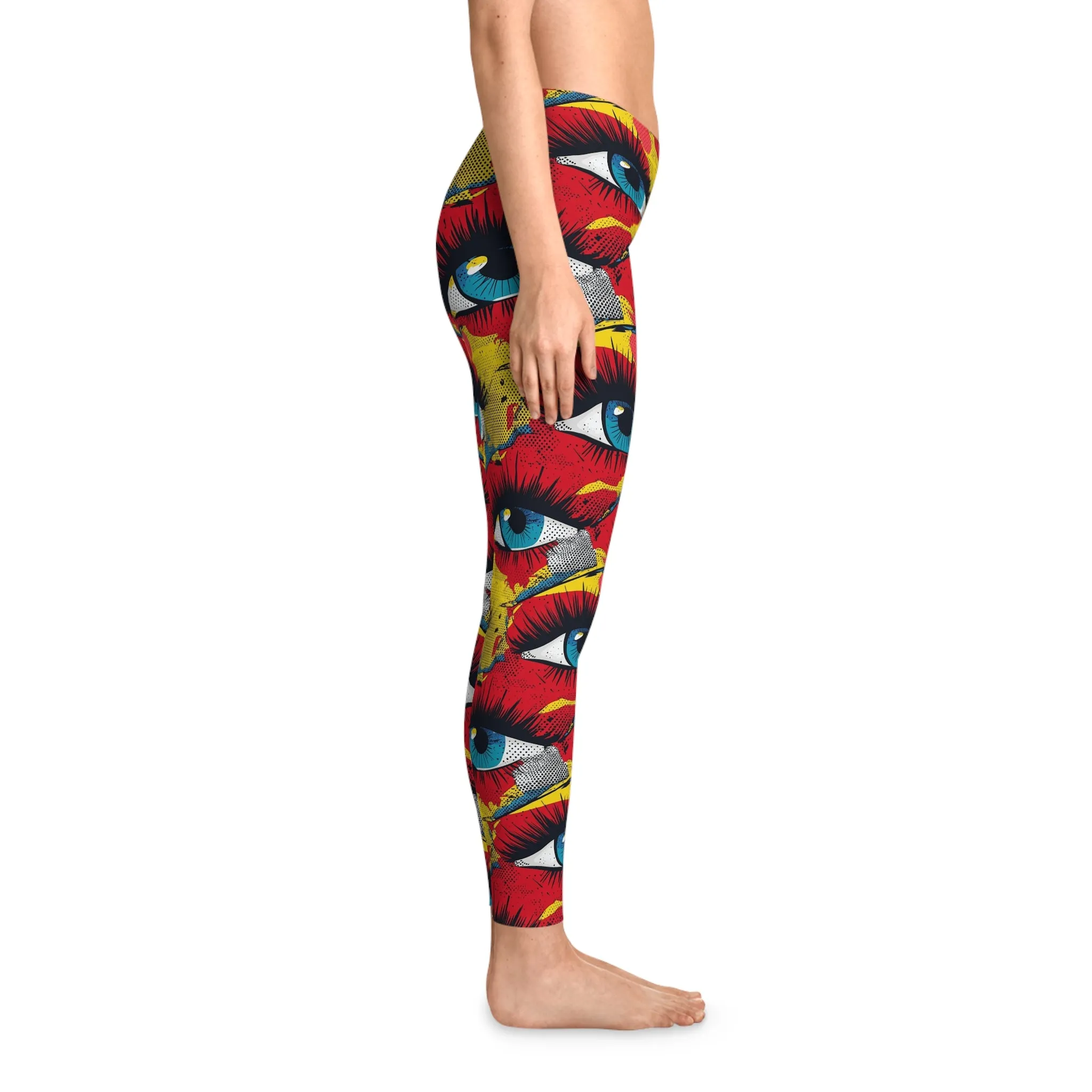 Pop Pixel Party Stretchy Leggings for Active Lifestyle & Everyday Comfort
