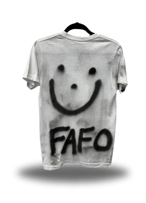 PUNK ROAD RASH FAFO WHITE TEE 1.0