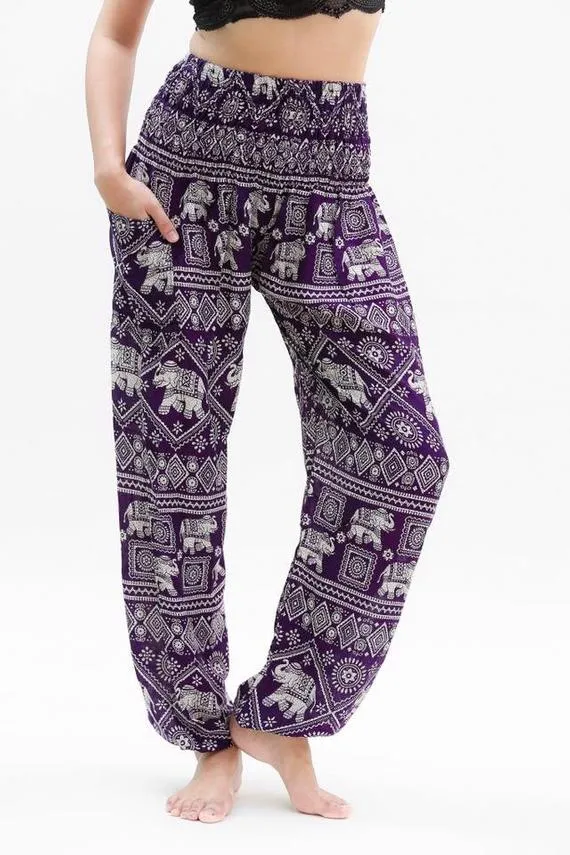 Purple Elephant Pants