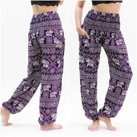 Purple Elephant Pants