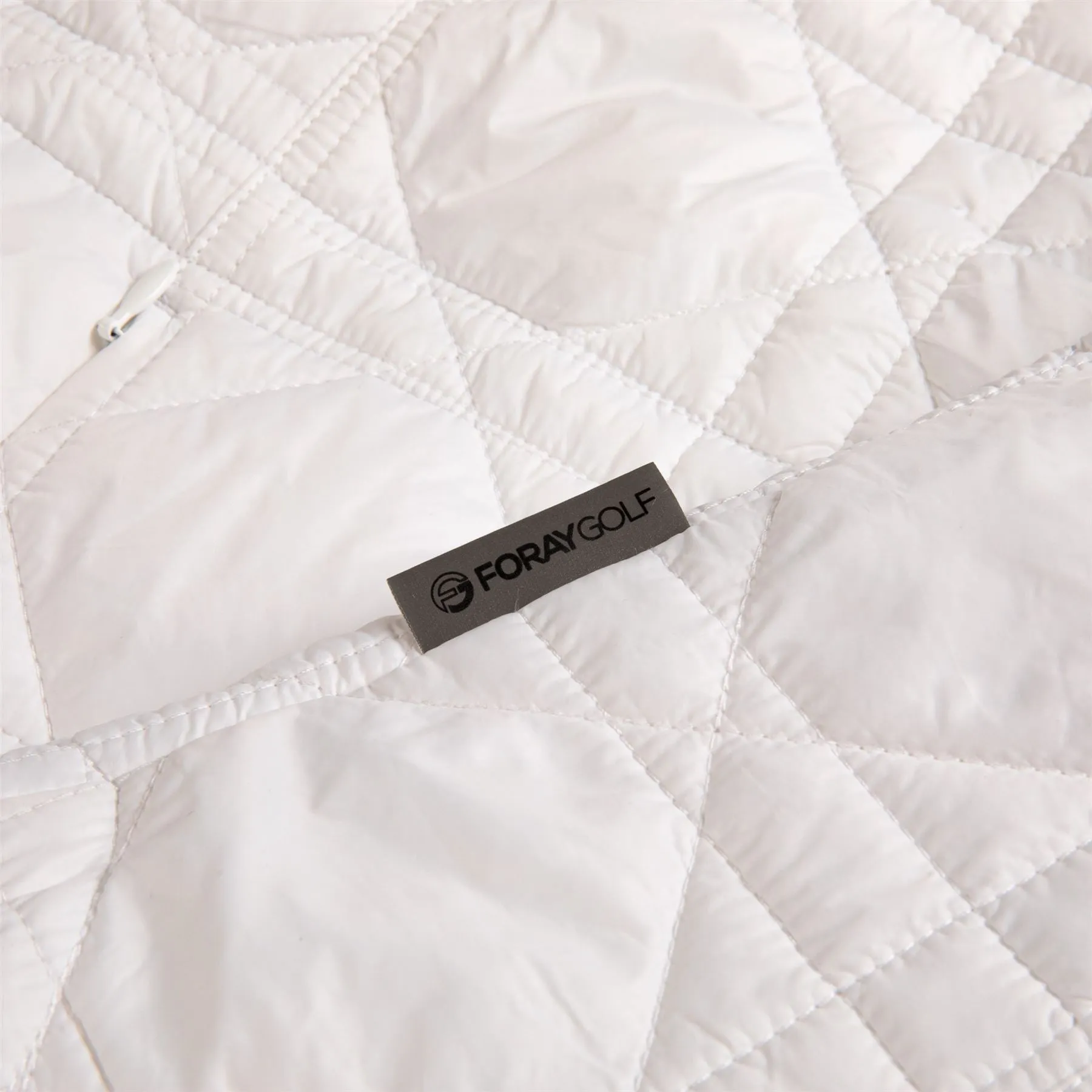Quilted Long Line Vest White