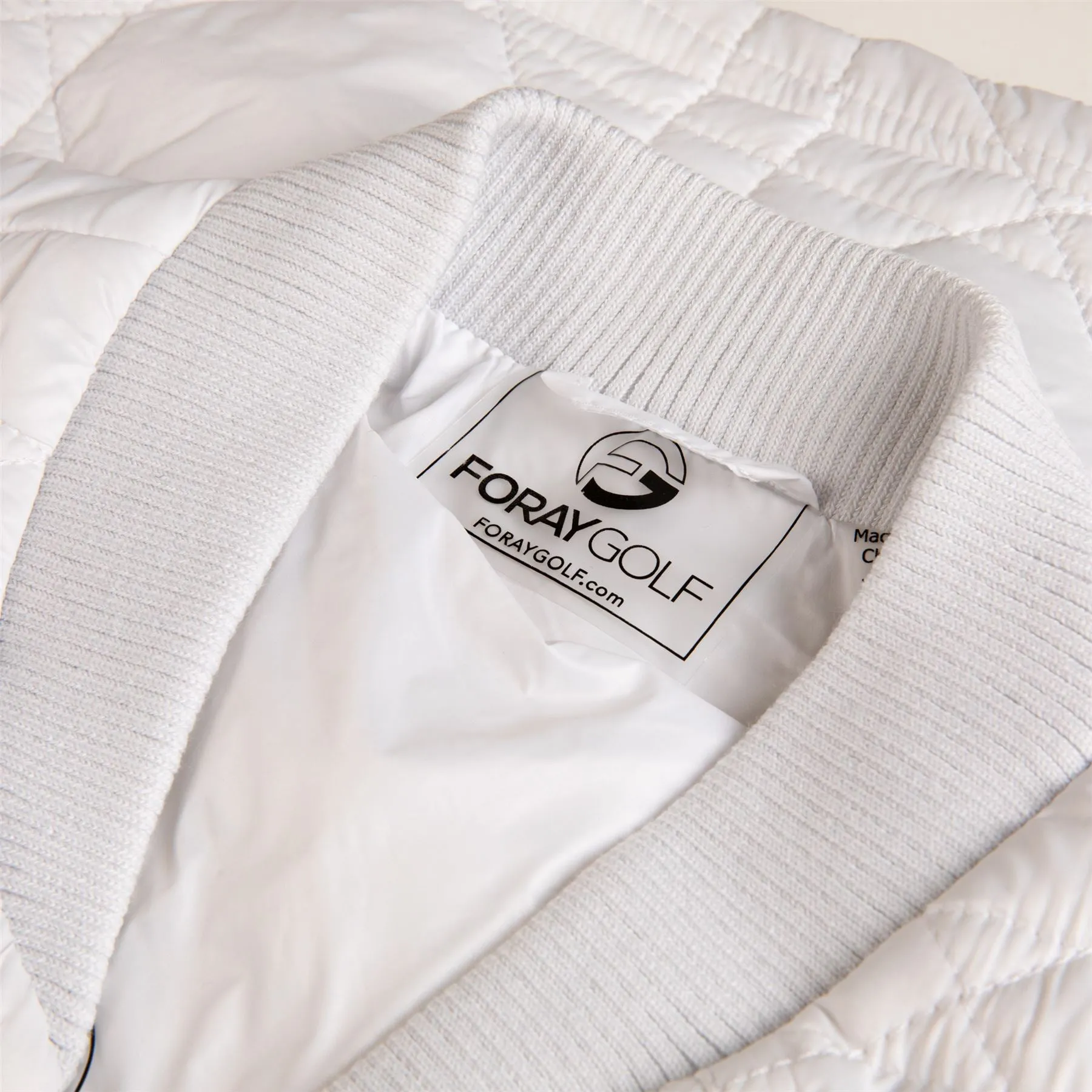 Quilted Long Line Vest White