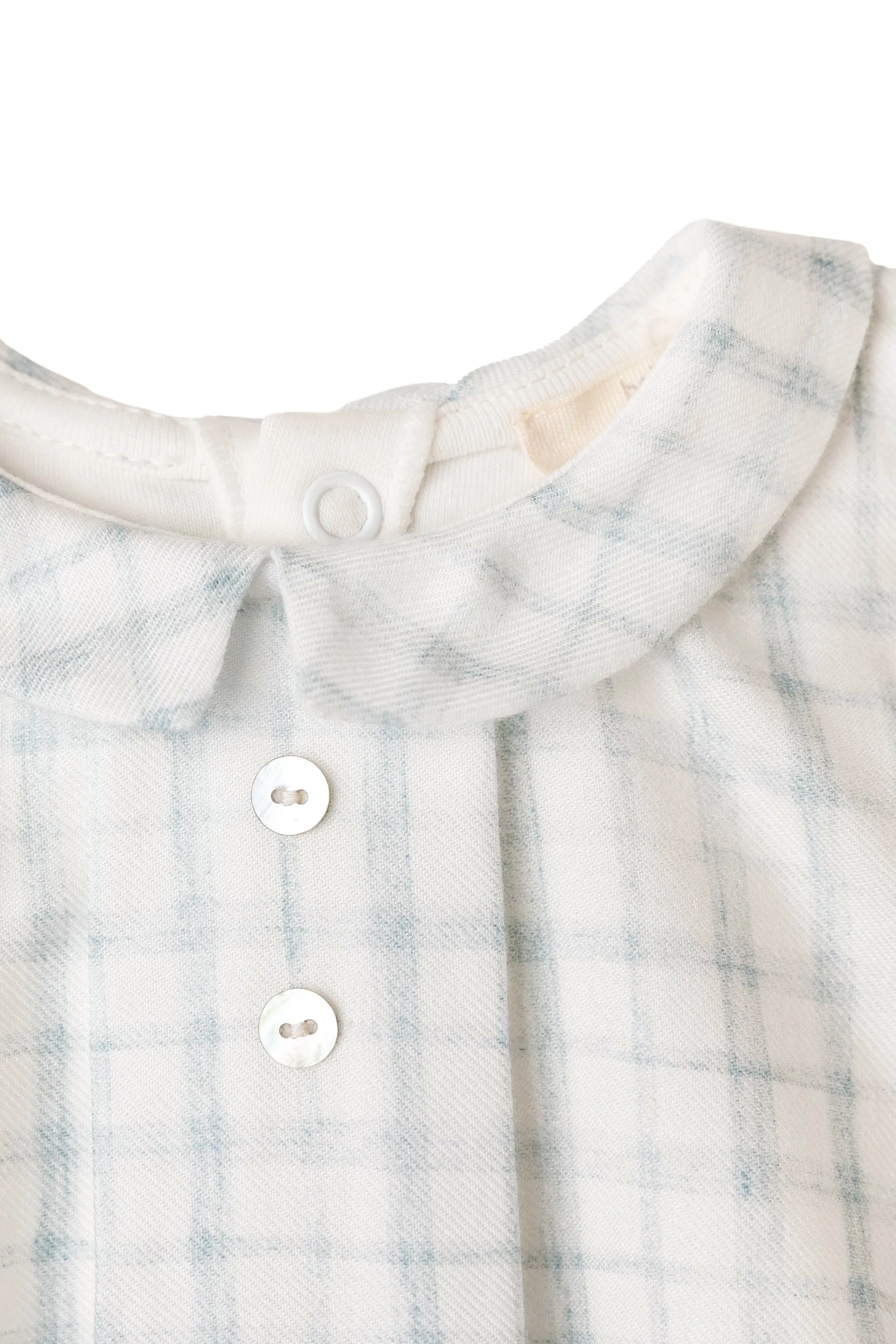 "Alvaro" Dusky Blue Check Shirt & Jam Pants