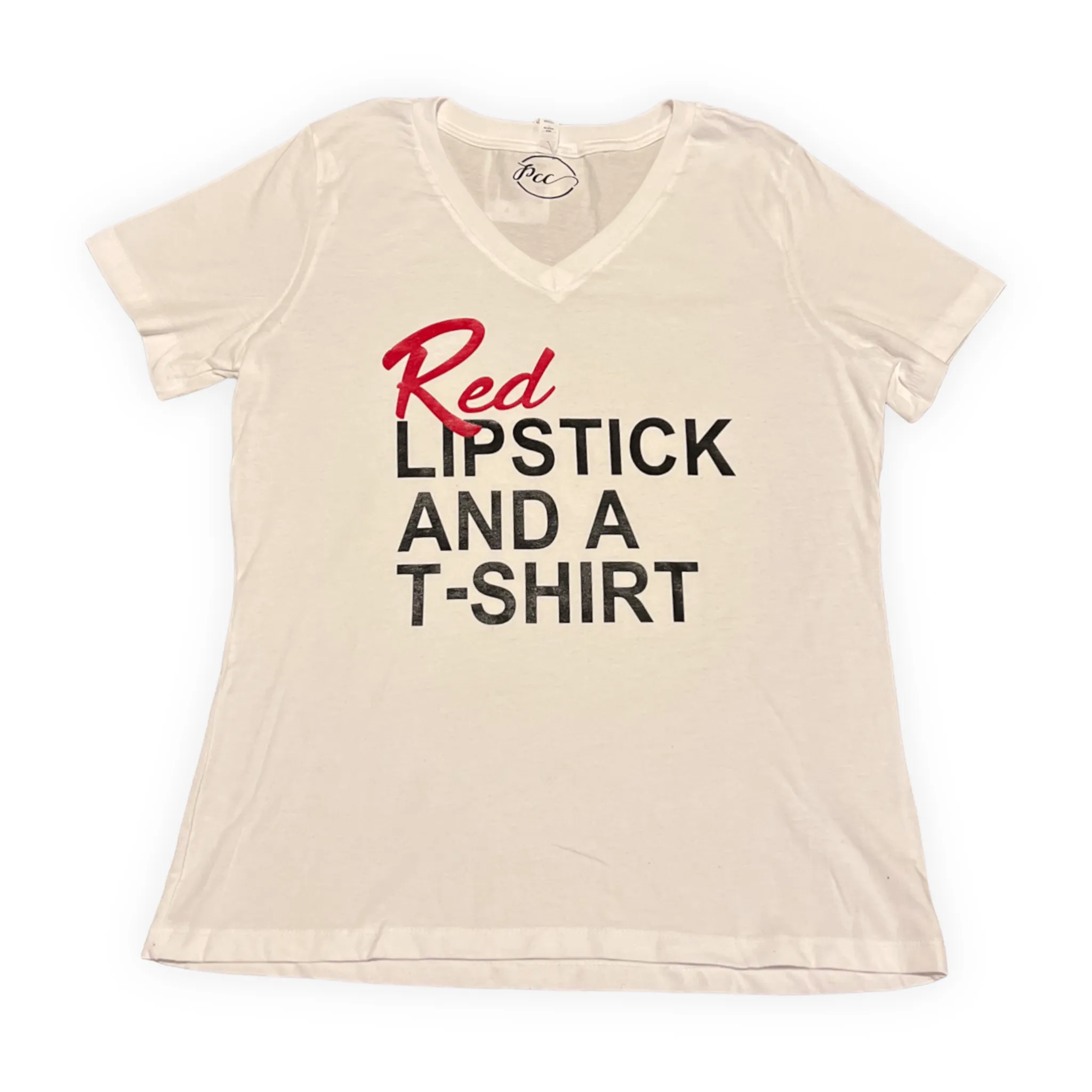 Red Lipstick & T-shirt
