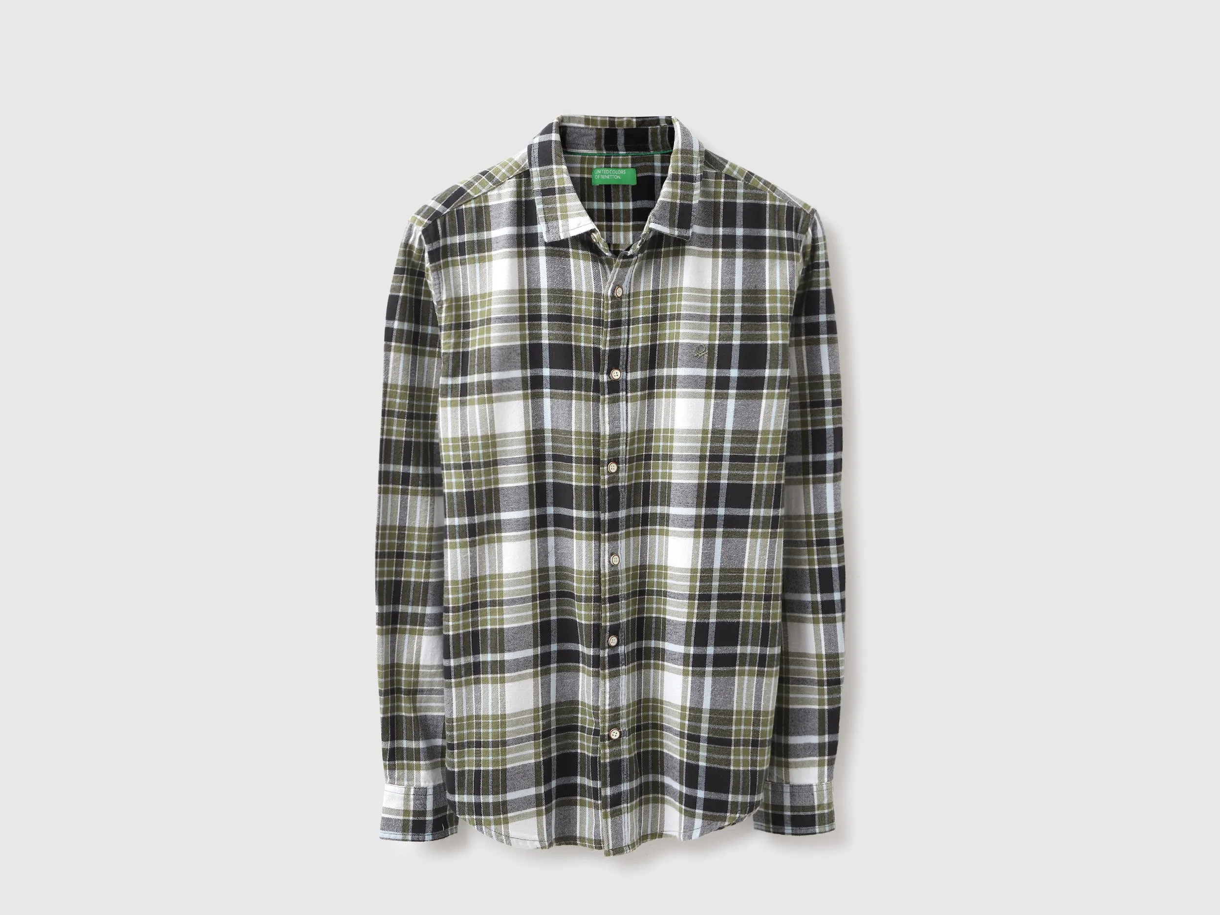 Regular Fit Spread Collar Checkered Shirt