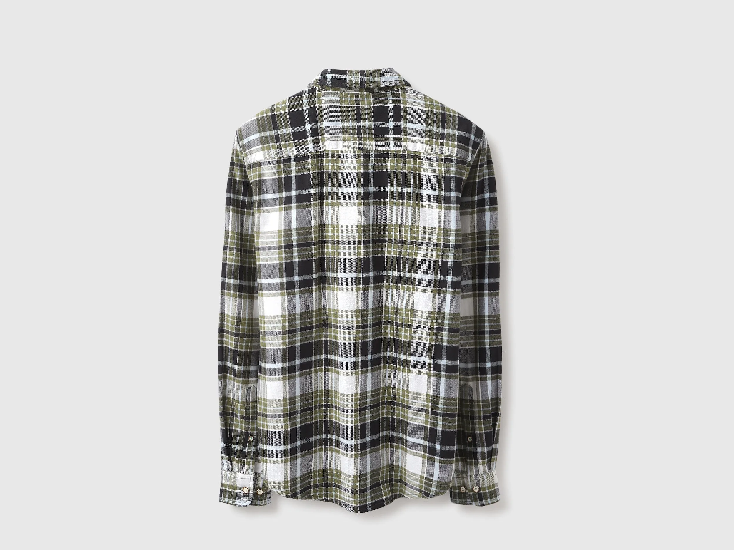 Regular Fit Spread Collar Checkered Shirt