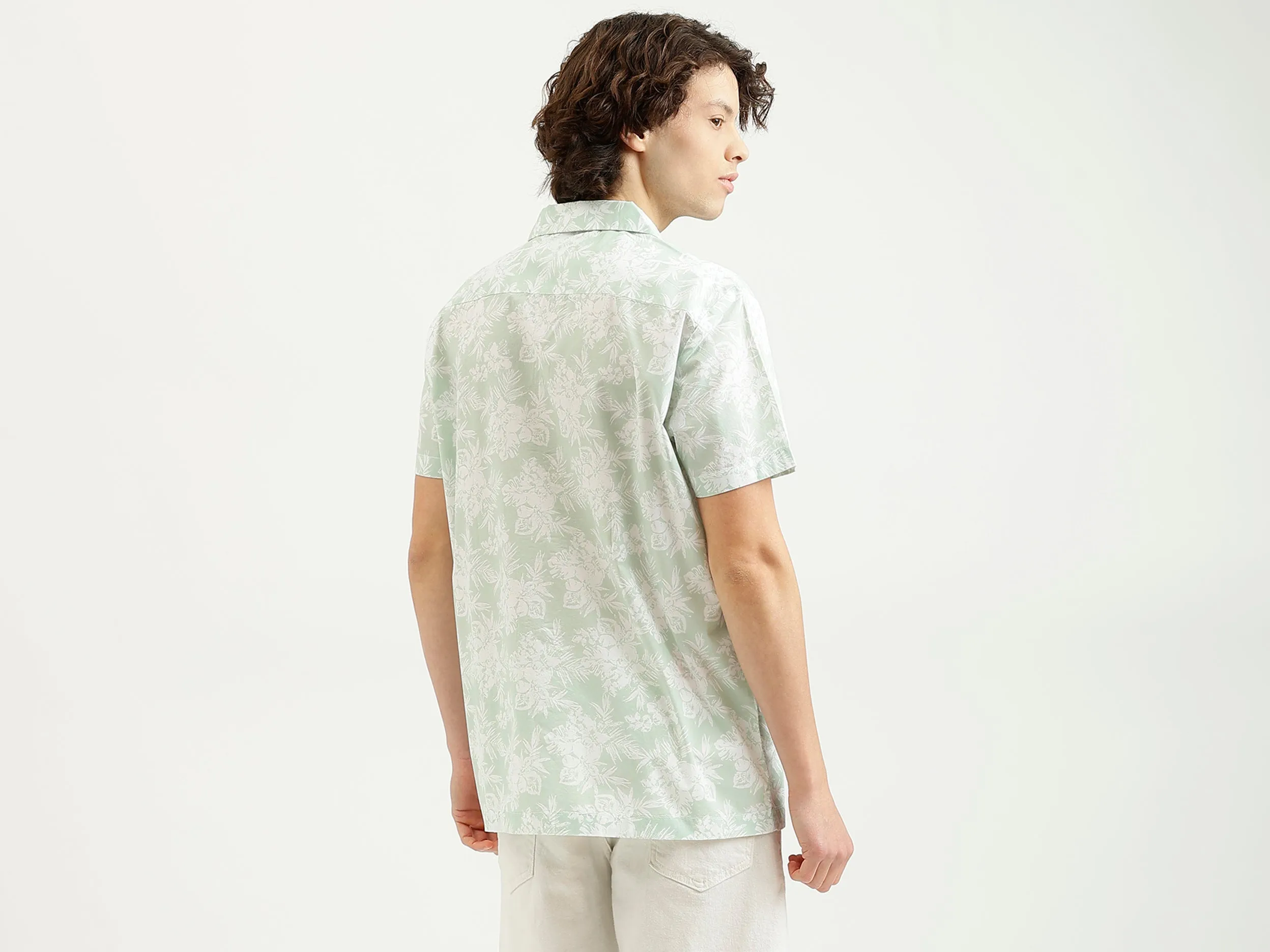 Regular Fit Spread Collar Printed Shirt