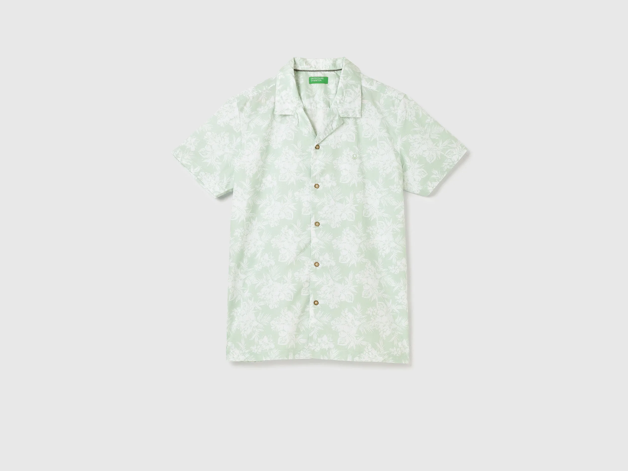 Regular Fit Spread Collar Printed Shirt