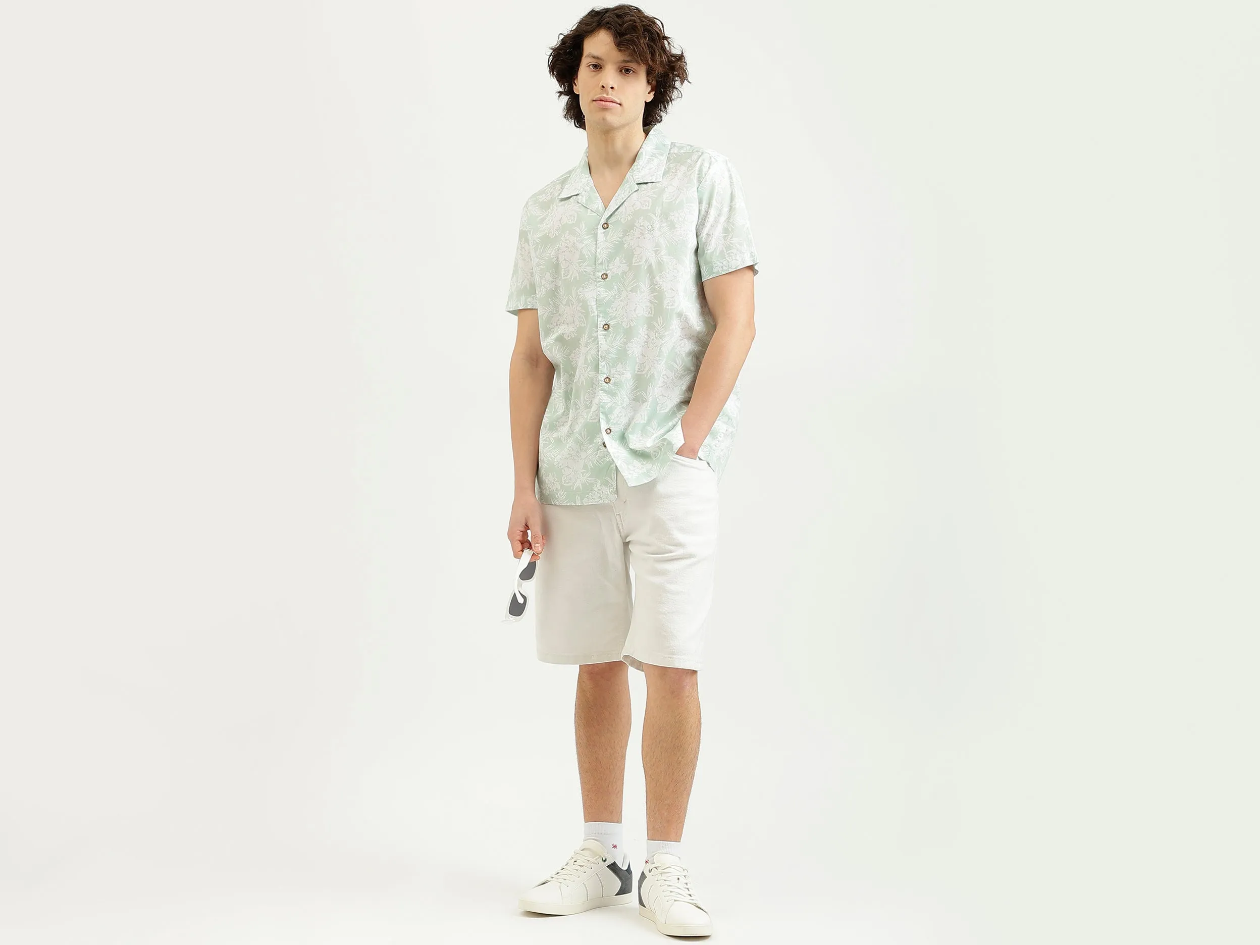 Regular Fit Spread Collar Printed Shirt
