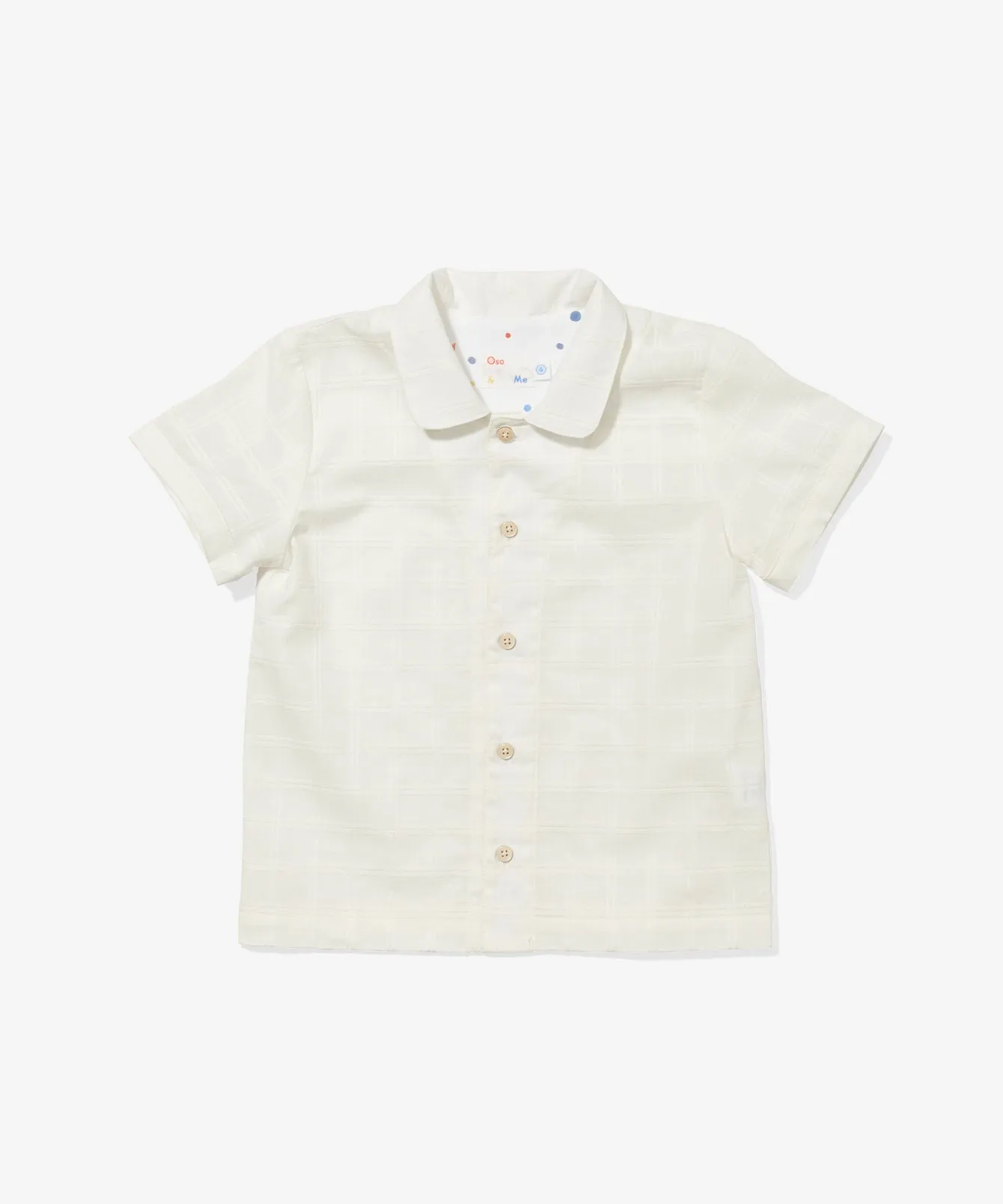 Robinson Shirt, Cream Windowpane