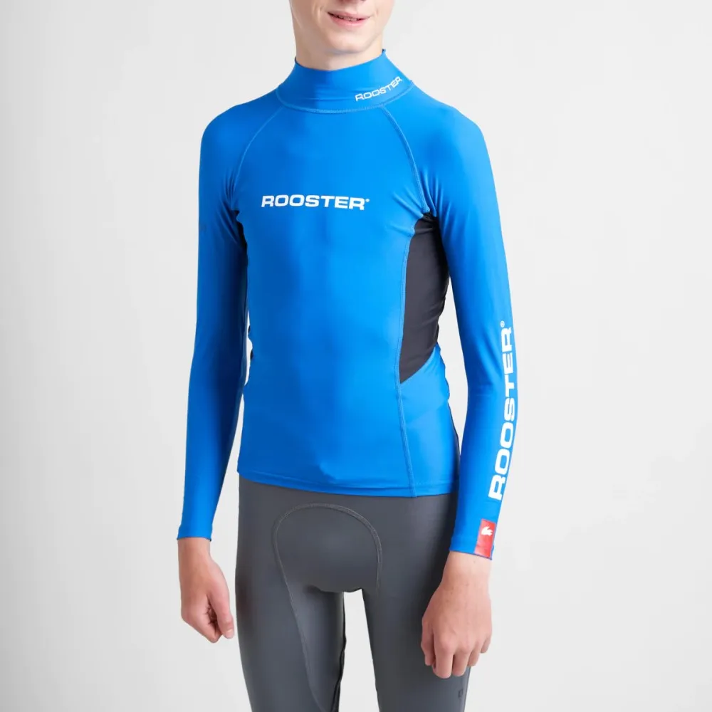 Rooster Rash Top Long Sleeve (Junior) - Signal Blue