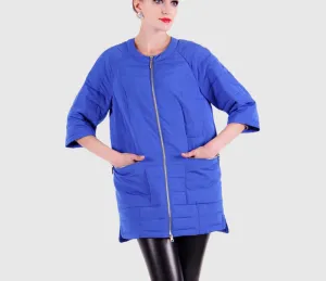 Round Collar Women's Winter Jacket And Ultra Light Coat Female With Zippers And Pockets Multiple Colour 12-278