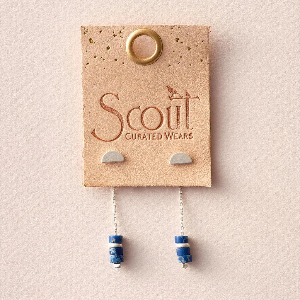 Scout Curated Wears Stone Meteor Thread/Jacket Earring -Labradorite