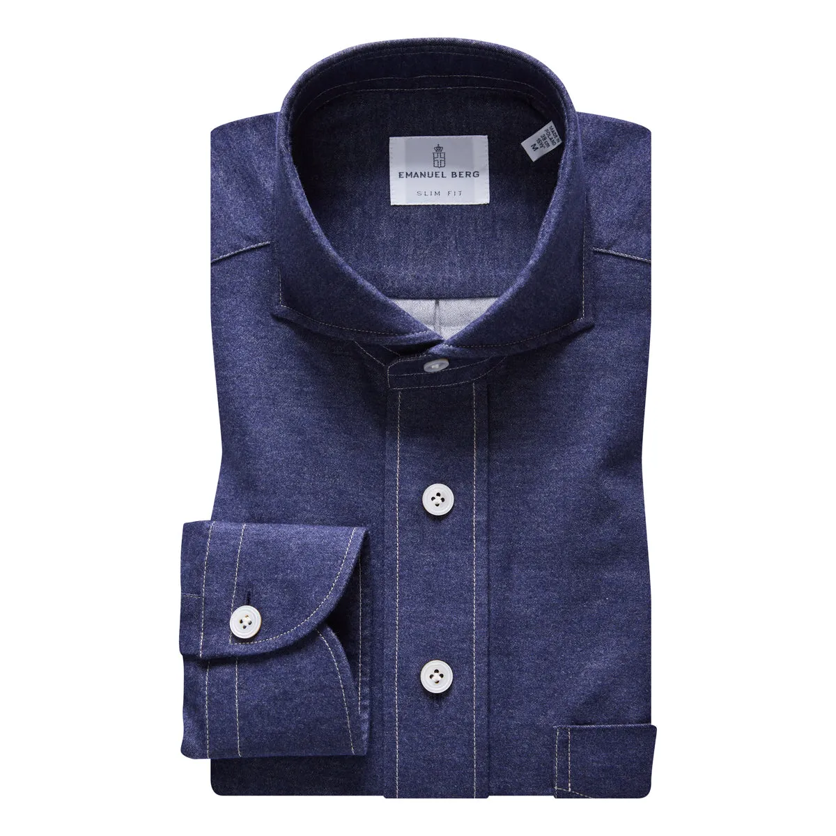 SF18049 Denim-Look Brushed Flannel Shirt
