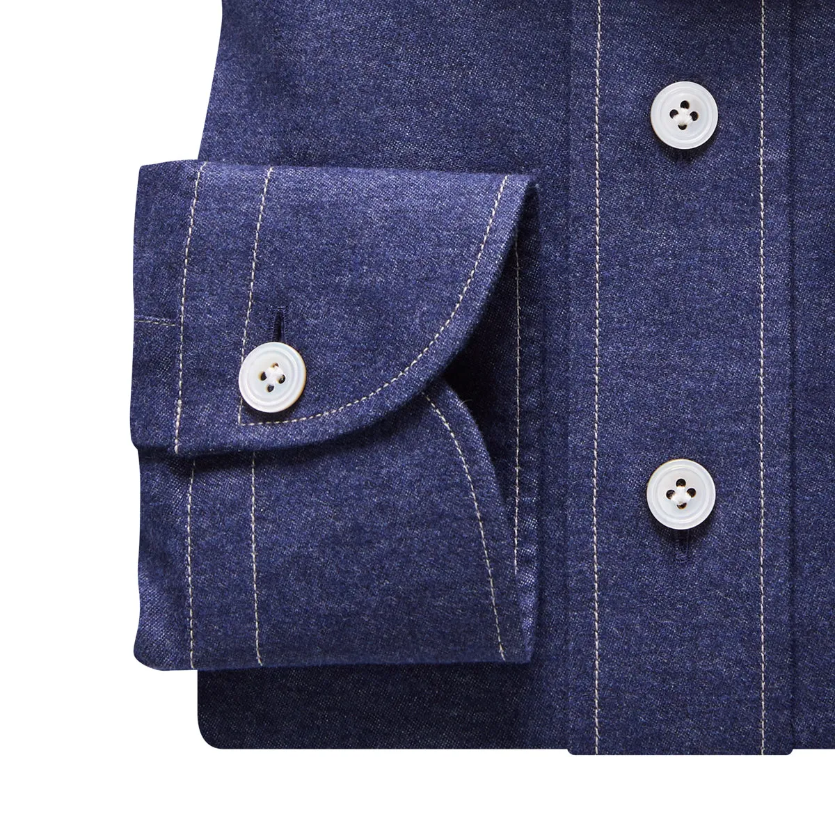 SF18049 Denim-Look Brushed Flannel Shirt