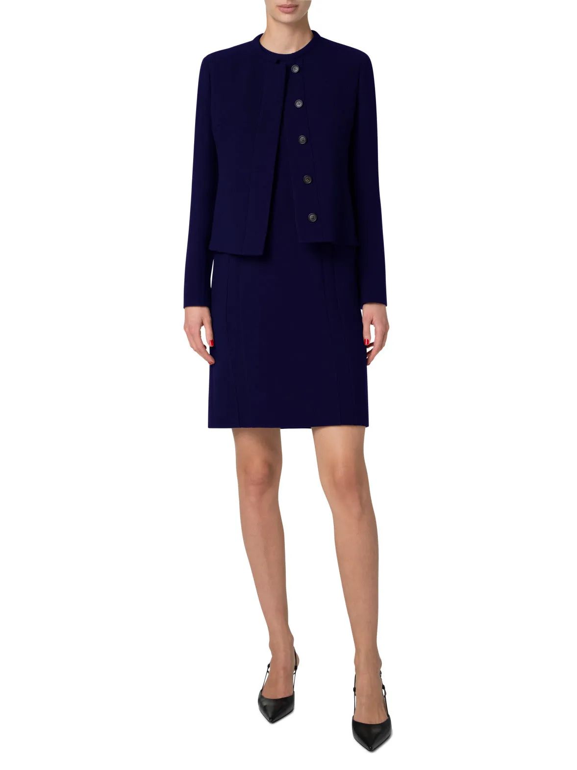 Short Tailored Jacket in Wool Double-Face