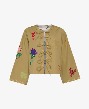 Sissel Edelbo Sophie  Organic Cotton Top Khaki