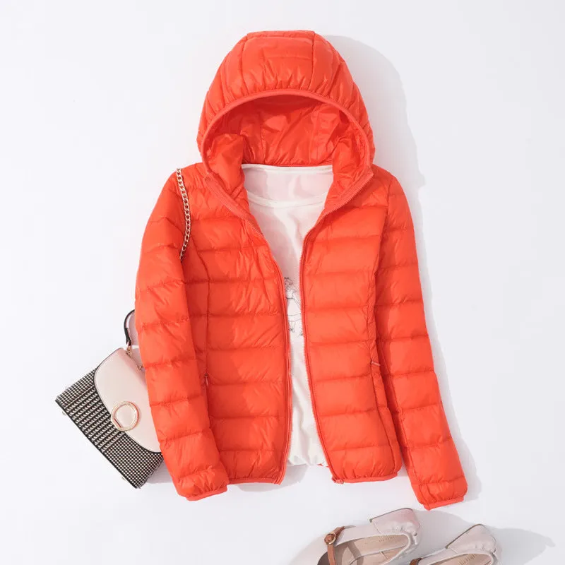 Slim Slimming Portable Short And Thin Down Jacket Women