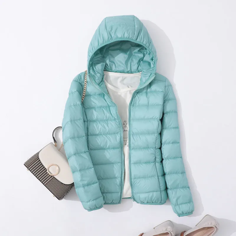 Slim Slimming Portable Short And Thin Down Jacket Women