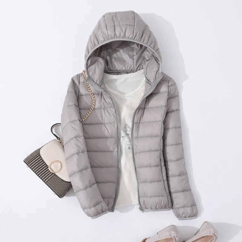 Slim Slimming Portable Short And Thin Down Jacket Women