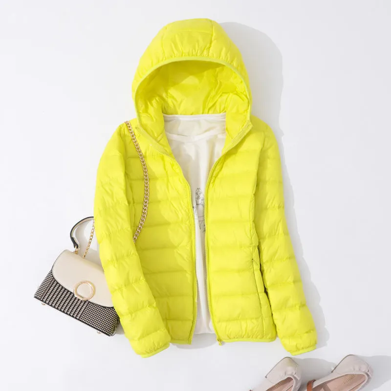 Slim Slimming Portable Short And Thin Down Jacket Women