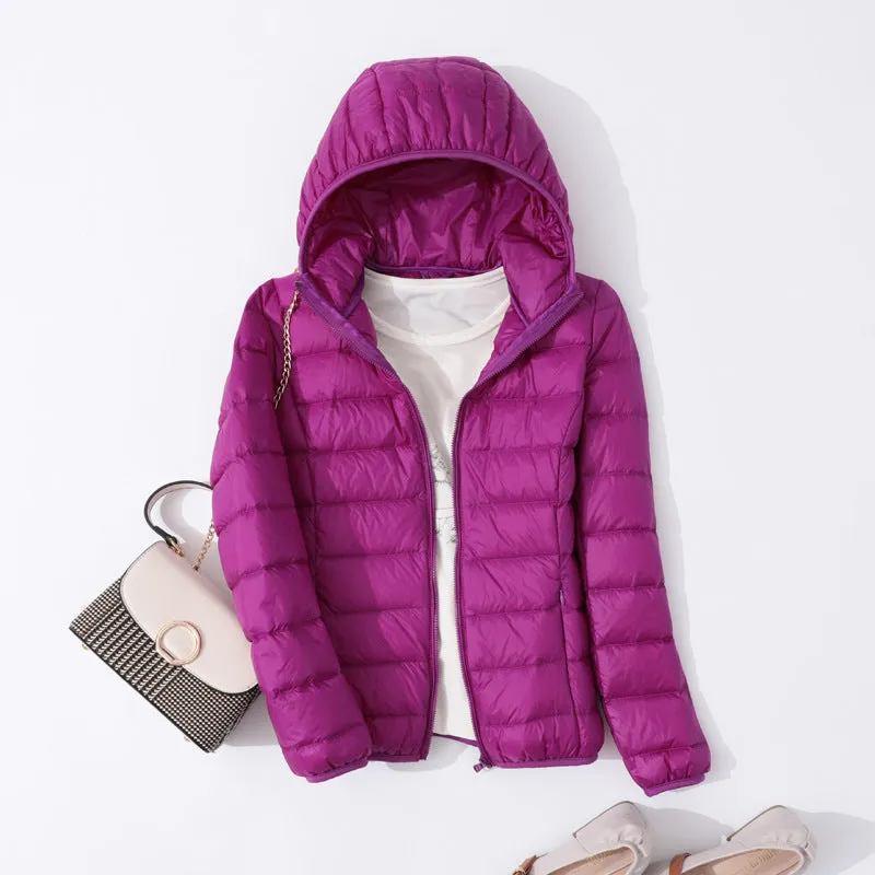 Slim Slimming Portable Short And Thin Down Jacket Women