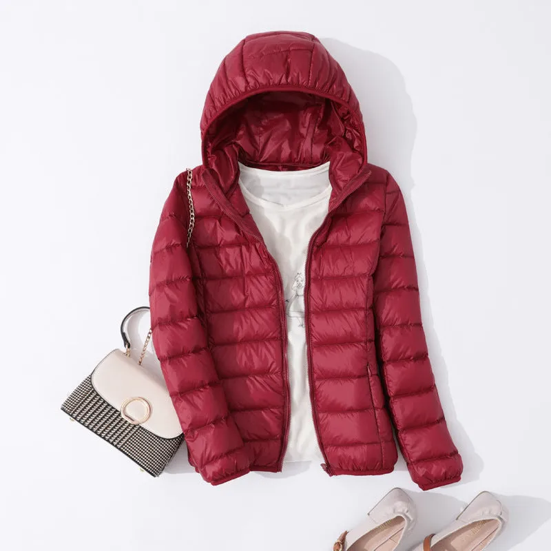 Slim Slimming Portable Short And Thin Down Jacket Women