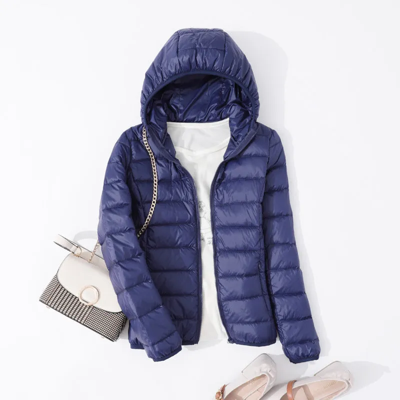 Slim Slimming Portable Short And Thin Down Jacket Women