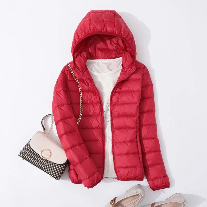 Slim Slimming Portable Short And Thin Down Jacket Women