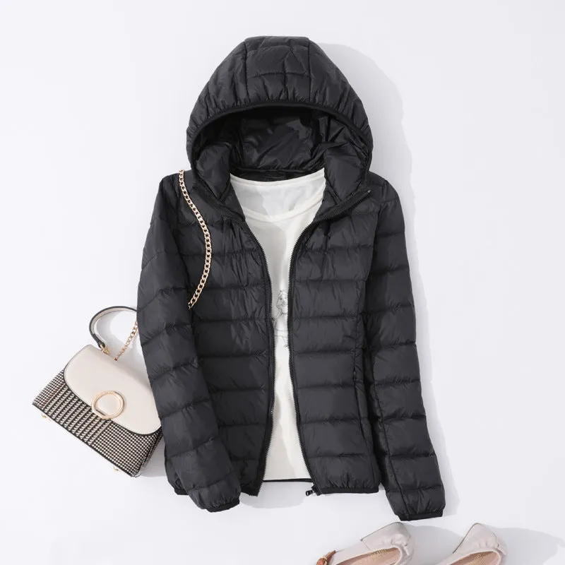Slim Slimming Portable Short And Thin Down Jacket Women