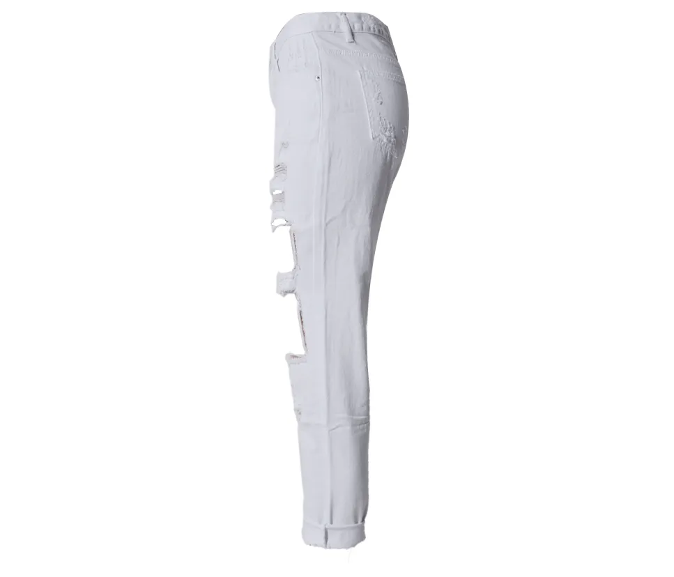 Straight Big Hole Jeans Loose Pants