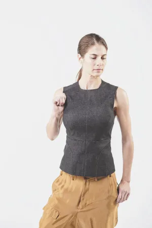 The Anna Bodice in Denim