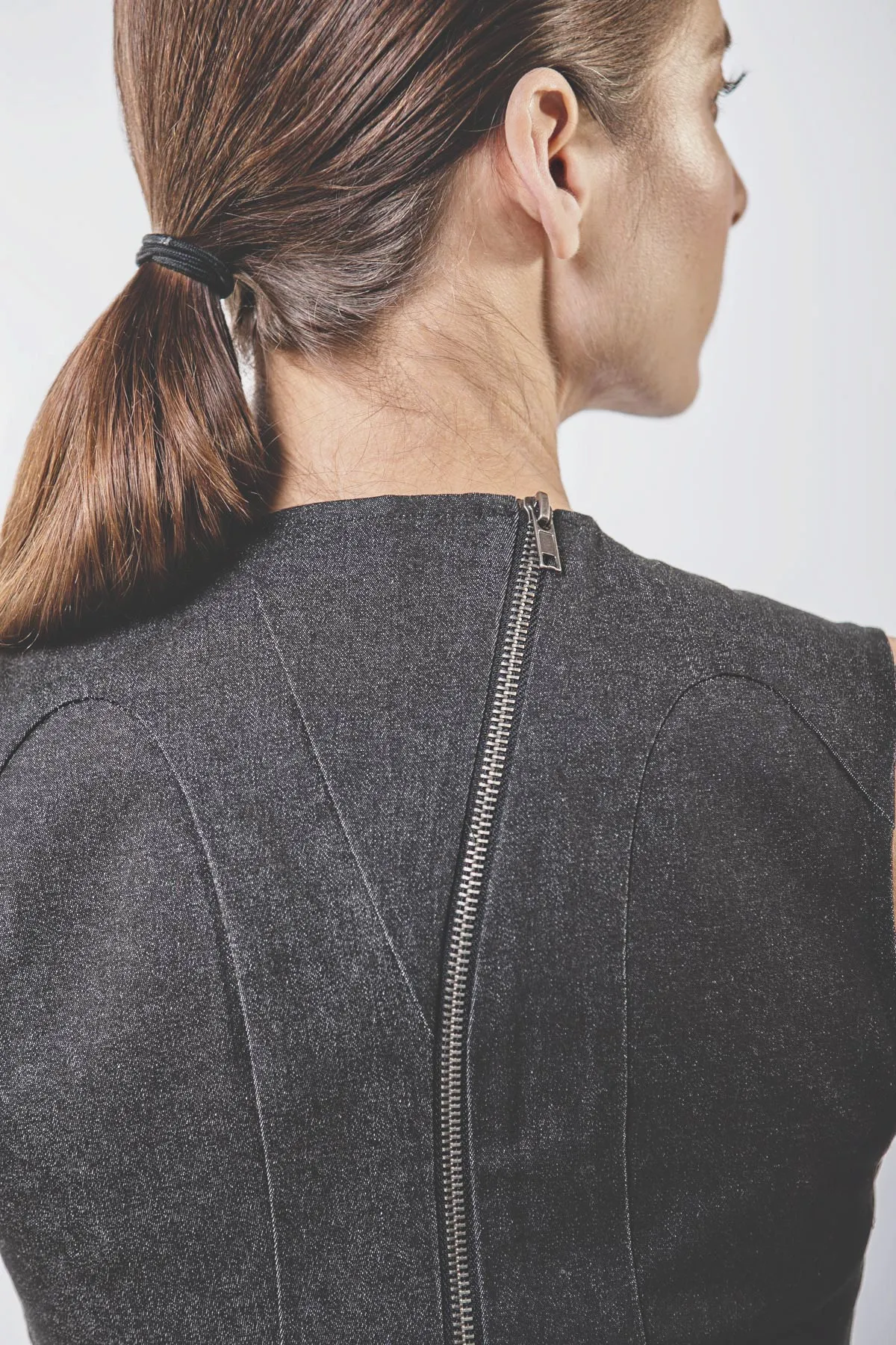The Anna Bodice in Denim