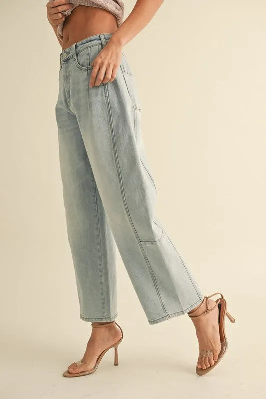 The Ariana pants- Lt Denim