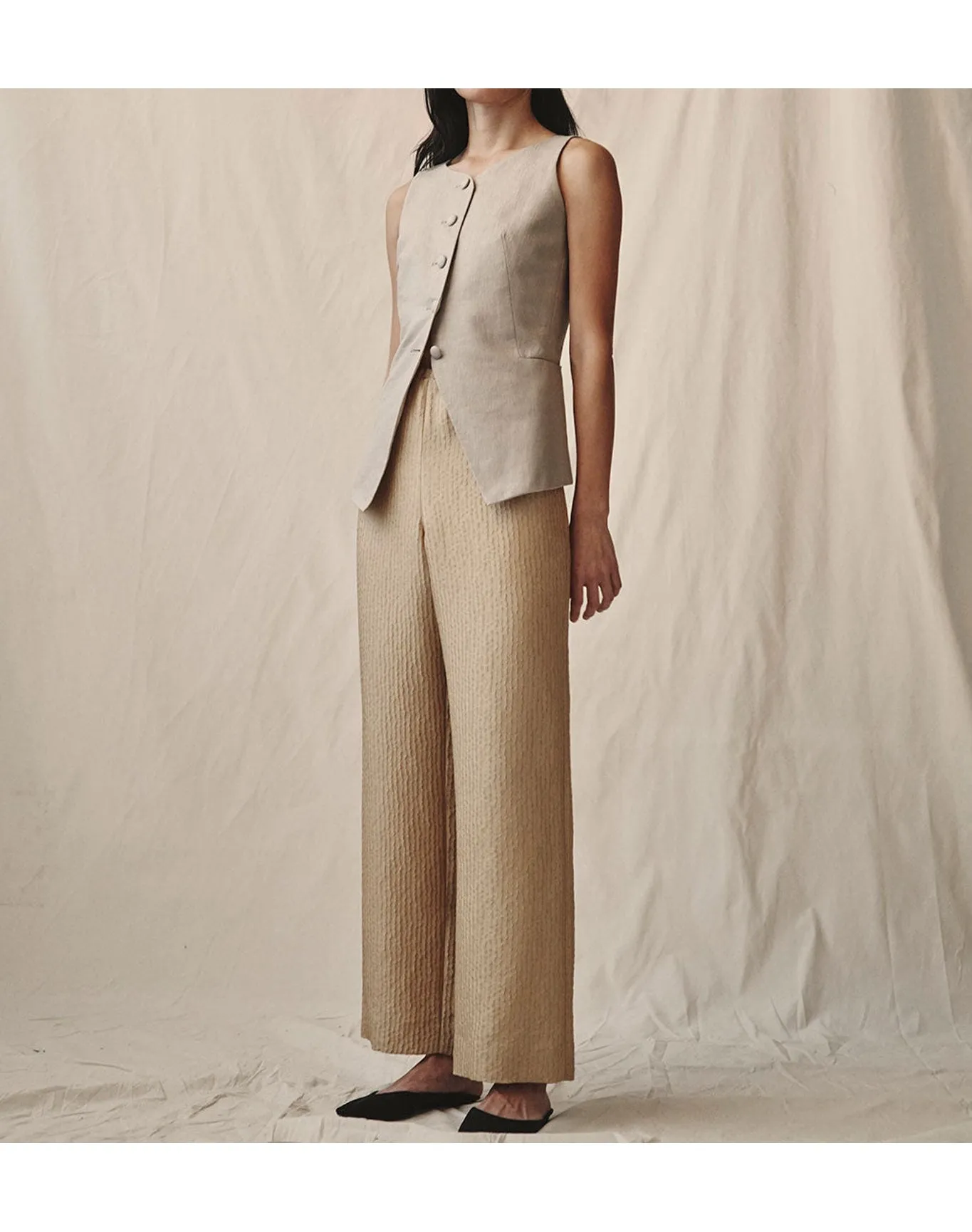 The Relaxed Pants In Wave Stripe | Copper