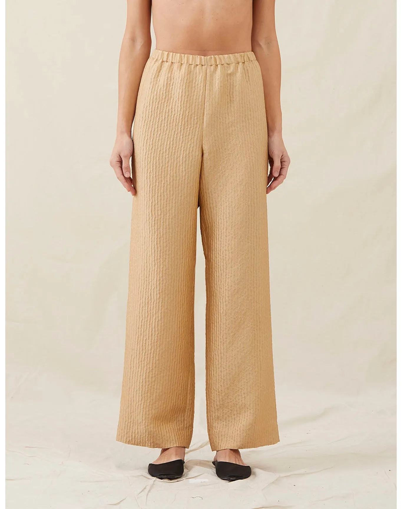 The Relaxed Pants In Wave Stripe | Copper