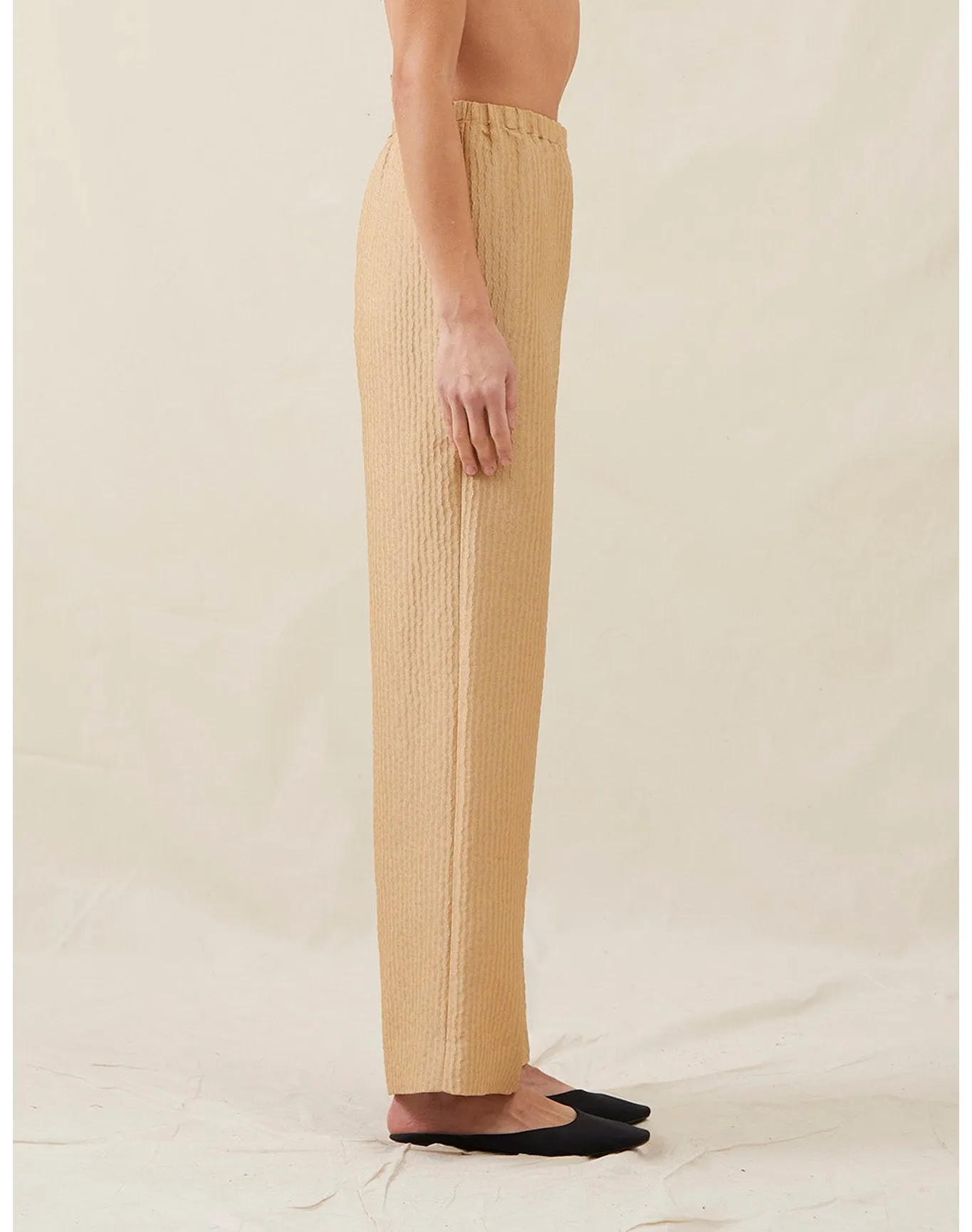 The Relaxed Pants In Wave Stripe | Copper