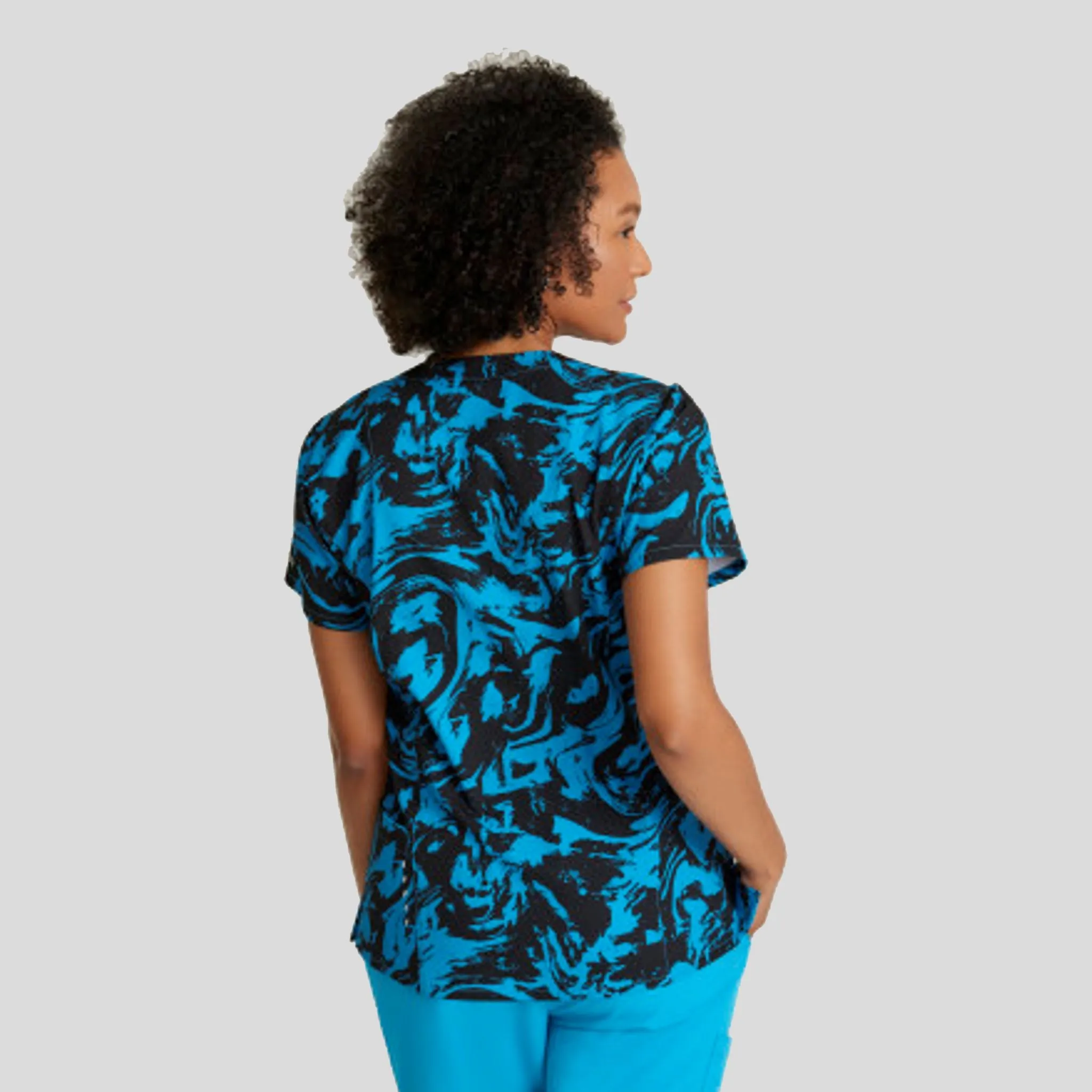 Thrive Print Top | Marble Wave