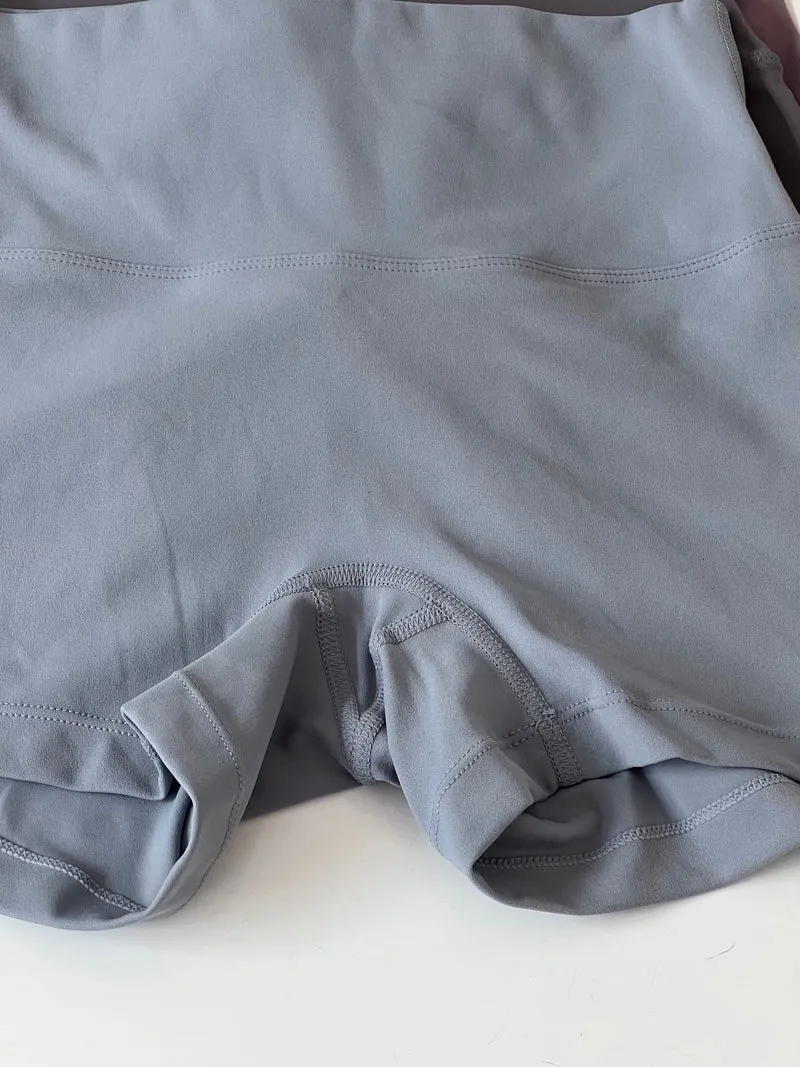 Titi Solid Color High Waist Slim Stretchy Yoga Booty Shorts