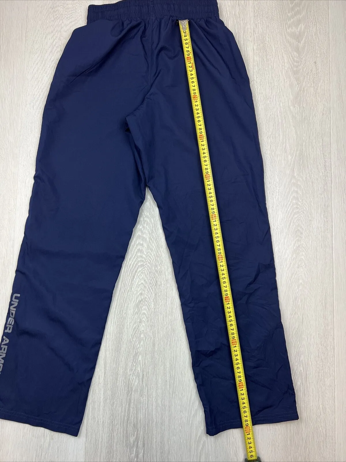 Under Armour Mens Navy Loose Fit Track Pants Trackies Size Small