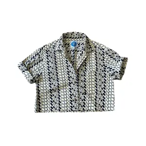 Venice Hawaiian shirt in Follow Me Navy
