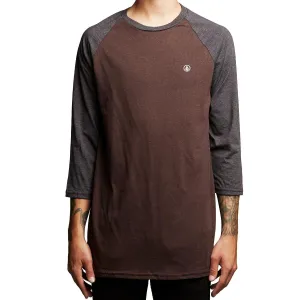 Volcom Mens Solid Heather 3/4 Raglan Shirt