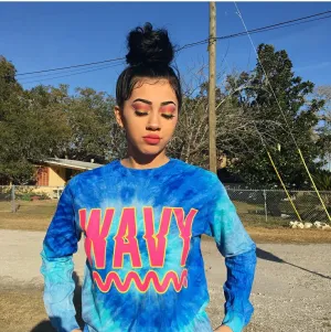 Wavy | Blue Tides Long Sleeve Tee